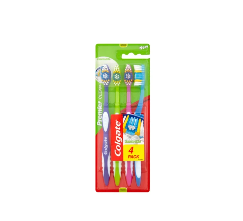 COLGATE PERIUTA DINTI PREMIER CLEAN MEDIUM 4/SET 
